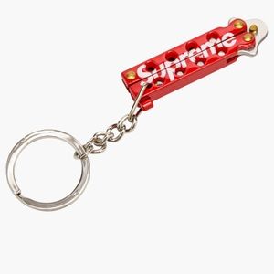 Supreme Butterfly Knife Keychain Red 
